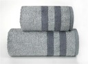 Džínsový bavlnený uterák 70x140, sivý