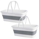 2x Put -up Silikone Bucket Turist Bucket na kolesách misa pre mop