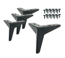 SET Nohy: nábytkové nožičky ku skrini, matné čierne skrinky, 13 cm + skrutky zdarma