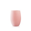 Sklenená váza rebrovaná ružová H20 matná