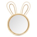 Detské okrúhle zrkadlo v tvare králika
