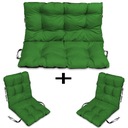 RATTAN nábytkové podsedáky 120x60x50 sada 2+1 zelená