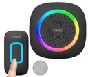 Virone Wireless PELA Zvonček LED RGB 300m Čierny