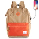 Himawari 9004 dámsky batoh na notebook 14.1 USB 5. ťavie-oranžový