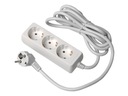 Predlžovací kábel 3x schuko zásuvka, 3m, GTV