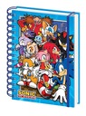 Zápisník A5 s gumou Sonic The Hedgehog 80k linajkový kruhový zápisník
