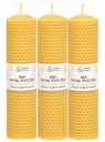 3x Sviečka z včelieho vosku 18/5 cm 100% vosk