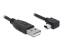 Kábel USB 2.0 AM -> USB mini 5PIN uhlový 5m