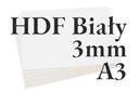10x HDF biela - 3 mm - A3 420x297mm - laserový rez