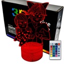 Nočná lampa Miraculous Cat Noir a Ladybug 3D LED LAMPA