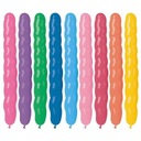 Farebné balóny LONG dážďovky 80 cm, 100 ks