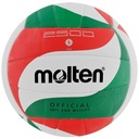Volejbalová lopta roztavená V5M2500 bielo-červeno-zelená 5