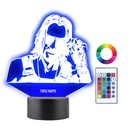 Cyberpunková 3D LED nočná lampa Johnny Silverhand