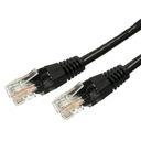 Cat.5e RJ45 UTP medený prepojovací kábel, 7,5 m. čierna