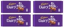 4x 180g CADBURY mliečna čokoláda