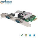 COM radič Manhattan PCIe 2x RS-232/COM ICC