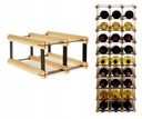 Modulárny stojan na víno z borovice RW-8-2X1-2 fľaše