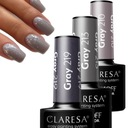 Claresa Hybrid Lak na nechty, 3 ks, odtiene sivej