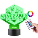 MINECRAFT PIXELE Led Nočná lampa PLEXIDO Gravírovanie