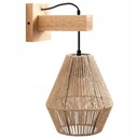PRÍRODNÁ NÁSTENNÁ LAMPA BOHO, BÉŽOVÁ STRUNKA