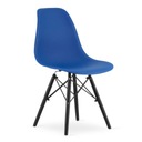 OSAKA modrá stolička / čierne nohy x4 set