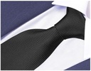 CLASSIC pánska kravata jednofarebná ČIERNA rc210