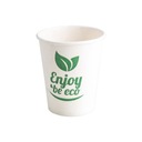 Biely papierový pohár BIO fi80 250 ml Enjoy&Be Eco 50 ks