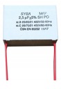 MKP KONDENZÁTOR 2,5uF 450V ŠTARTOVACÍ SYBA