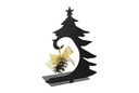 Stojan na čačky, dekorácia, vianočná dekorácia, vianočný stromček BELLA, kov, čierna