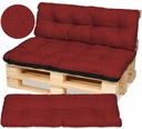 Vankúše pod paletový nábytok lavica 120x80+120x38 bordová