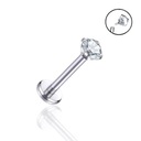 PIERCING Helix Titanium Labret so zirkónom 1,2/6/4