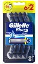 GILLETTE Jednorazový holiaci strojček BLUE 3 PLUS COMFORT, sada 8 kusov