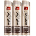 Lak na vlasy Wellaflex Power Hold 5+ Strong x3