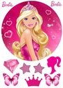 Oblátka na tortu BARBIE Postavy cukrová potlač A4