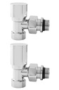 SADA VENTILU RADIÁTOROV DN15 1/2 UHOLOVÝ CHROM