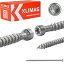 Stolárske skrutky 8x180 mm 50 ks Torx cylindrické s plným závitom Klimas WKFC
