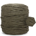 KHAKI BAVLNENÁ ŠNÚRA PRE MACRAME, dĺžka 100m - 5mm