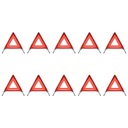 Výstražné trojuholníky vidaXL 10 ks červené 5