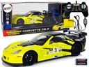 Športové pretekárske auto R/C 1:18 Corvette C6.R Žltá 2,4 G Svetlá