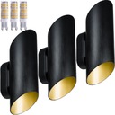 3x MODERNÁ LED NÁSTENNÁ LAMPA ČIERNA NÁstenná LAMPA DO OBÝVAČKY LOFT HEAT 3000K