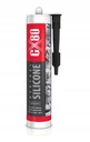 CX80 Neutrálny stavebný silikón na betón, drevo, kov, dvere, čierny, 310ml