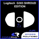 2 x CorePad Logitech G303 Shroud AIR kĺzačky