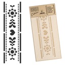 Border Maľba Šablóna opakovane použiteľná 21x45cm Border FOLK ORNAMENT Dekor