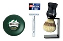 Prémiová kefka na holenie Razor Razor Sada mydiel na holenie