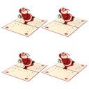 4ks vianočný darček DIY vianočné pohľadnice 3D vianočné pohľadnice