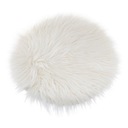 KRUHÝ KOŽUŠINOVÝ OZDOBNÝ VANKÚŠ 32cm boho