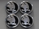 4x Emblémy pre SKODA 56mm ráfiky, čierne
