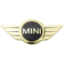 3D kovový chrómový mini Cooper v štýle zlata v štýle auta