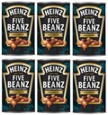 HEINZ 6x BAKED BEANZ FIVE BEANZ 5 fazuľových fazúľ