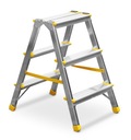 DOMÁCI rebrík, obojstranný, 2x3 schodíky, ALVE 150 KG